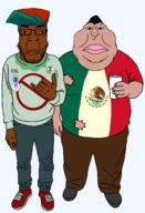 BRIMMIEST_COMMENTS_SECTION☣️☣️☣️_DO_NOT_ENTER☣️☣️☣️ badge big_lips black_skin brown_skin closed_mouth clothes esl fat featured flag flag:mexico fnf_pedo friday_night_funkin' gay glasses hair hat holding_object lips mexico neutralplier_award obese red_hat satoko_houjou(namefag) series:trios_&_duos slopjak stubble subvariant:chudplier subvariant:meximutt_front4 transparent_background variant:meximutt // 1046x1536 // 158.5KB