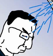 abs arm bald biting_lip bloodshot_eyes buff child crying discord doctor glasses gravestone hair hand hanging holding_object lgbt meds open_mouth phone purple_hair shower subvariant:dr_soystein subvariant:hornyson torso tranny variant:bernd variant:chudjak variant:cobson variant:markiplier_soyjak // 1080x1134, 18.9s // 5.1MB