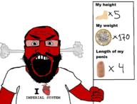 anglo angry arm beard clothes fume glasses hand heart height holding_object i_love imperial_system meta:banner open_mouth penis red soyjak subvariant:science_lover text tshirt variant:markiplier_soyjak weight // 1312x1006 // 286.5KB
