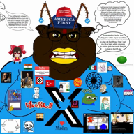 america_first amphibian antenna anya_forger azumanga_daioh billions_must_die brown_skin christ_chan christianity cockroach dark_skin ear epstein flag:india flag:mexico flag:nazi_germany flag:turkiye friday_night_funkin' frog hello_my_name_is_(sticker) incomprehensible_woahjack k-on kanna_kamui kobayashi_san_chi_no_maidragon make_america_great_again meta:ai_generated nas:gigachad nas:pepe nas:yes_chad osaka otaku pajeet pepe_the_frog phonk reimu rule34 shitskin sonnenrad stonetoss subnas:apu subvariant:branigger subvariant:pol_face turkiye twitter twitter_checkmark variant:brandon variant:chudjak variant:meximutt weeb xitter xitter_meme yellow_lips // 560x560, 6s // 1.7MB