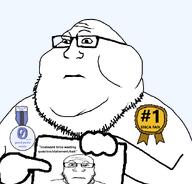 award awards closed_mouth fat glasses hand looking_to_the_left merge neutral neutralplier_award paper stubble subvariant:mexiplier subvariant:neutralplier subvariant:threefourthsplier text variant:markiplier_soyjak variant:meximutt // 888x849 // 22.3KB