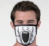facemask hair irl open_mouth redbubble soyjak stubble variant:markiplier_soyjak // 720x685 // 472.5KB