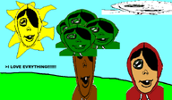 background blue_sky cloud female greentext hate hoodie maya_(ongezellig) meta:not_oc multiple_soyjaks ongezellig peeb sky subvariant:vlodpeeb sun tree variant:vlodson zellig // 734x427 // 45.6KB