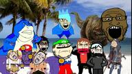 Op_is_an_ARYAN_BEAST_for_not_taging_his_own_posts angry award beard bloodshot_eyes closed_mouth clothes crying discord esl glasses hat incomprehensible_woahjack irl_background mask multiple_soyjaks open_mouth palm_tree scared soyjak stubble subvariant:chudjak_front subvariant:chudplier subvariant:wholesome_soyjak tongue tree variant:bernd variant:chudjak variant:cryboy_soyjak variant:feraljak variant:gapejak variant:markiplier_soyjak variant:meximutt variant:soyak // 1920x1080 // 1.1MB