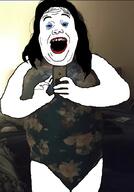 arm fat hair hand holding_object irl lemon_(user) makeup open_mouth phone selfie soyjak stubble tranny variant:alicia // 614x878 // 472.6KB