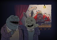 4chan 4cuck amphibian anime artist:nvke big_lips blond blood blue_shirt brown_skin clothes curtain dark_skin eyebrows eyelashes fat fire frog full_body glasses green_hair hair jake jakparty_soy laughing lightbulb medal nas:baxter nas:pepe nate nigger open_mouth paper pepe pepe_the_frog rabbit red_hair red_lips redraw sean shemmycuck smile soygem_party spear subnas:pepelaugh subvariant:chudjak_front subvariant:chudplier subvariant:hunky_twink_sex_machine subvariant:jartycuck subvariant:patrick tape text trend:jartycuck variant:alicia variant:chudjak variant:markiplier_soyjak yellow_hair yotsoyba // 1370x980 // 773.3KB