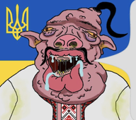 big_lips drool flag:ukraine hohol mustache mutt nas:amerimutt nigger pig pigger pigskin pink_skin saliva slav slavic speech_bubble speech_bubble_empty subnas:ukromutt ukraine