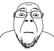 closed_mouth glasses neutral soyjak stubble variant:bernd // 1200x1125 // 23.2KB