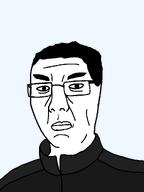 angry chud closed_mouth clothes glasses hair jacket lips merge soyjak subvariant:chuzjak thick_eyebrows variant:chudjak variant:kuzjak // 810x1080 // 19.1KB