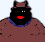 black_skin fat glowing jimbo_(namefag) meta:namefags meta:op_is_too_sleepy_to_tag nigger subvariant:branigger trend:glowie variant:brandon yellow_sclera // 1675x1583 // 211.0KB
