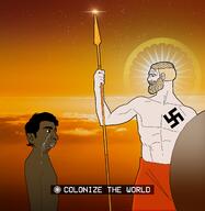 a_FUCKING_PAJEET aryan_chad chad indian pajeet swastika swastikas,Tattoos variant:pajeetjak yes // 1585x1628 // 1.3MB