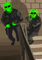 Spas-12 bald beard_stubble brick_wall bulletproof_vest glasses grand_theft_auto grand_theft_auto_iv green_skin mp5 police_uniform shadow shotgun staircase stairs submachine_gun swat tactical_gear trend:glowie variant:feraljak variant:uncjak // 700x1000 // 196.4KB