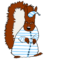 animal brown_hair clothes ear full_body glasses hand hat leg open_mouth pajamas soyjak squirreljak tail teeth transparent_background trend:squirreljakking variant:feraljak // 1025x1025 // 36.0KB