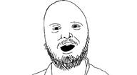 bald clothes hbomberguy looking_at_you monochrome open_mouth soyjak stubble variant:unknown white_background // 1080x596 // 67.6KB