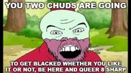 angry benson blacked bush cartoon cartoon_network dirt glasses grass gumball_machine open_mouth regular_show soyjak stubble tree variant:feraljak video // 854x480, 6.2s // 892.2KB