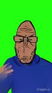 beard blue brown_skin clothes euromutt glasses green_screen hoodie meta:ai_generated oh_when_the_saints_are_marching_in stubble subvariant:euromutt variant:markiplier_soyjak video viggle // 720x1280, 19.6s // 5.4MB