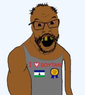 angry award balding beard brown_skin coomer flag:lesotho glasses gooner hair i_trans_heart lesotho rotten_teeth tank_top transheart variant:feraljak variant:soytan // 639x715 // 69.0KB