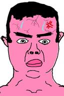 anger_mark ear hair pink_skin soyjak subvariant:chudjak_front sweating variant:chudjak vein // 392x590 // 20.8KB