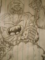 Warrior-Z(user) ack angry animal balaclava batman batman_(series) bloodshot_eyes buff cat feline furry garf_(user) glasses islam kratos muscles muscular_male rope variant:bernd variant:chudjak vein z // 2640x3517 // 1.6MB