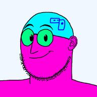 bald closed_mouth cool ear gem glasses happy nose smile stubble variant:weirdpenis // 900x900 // 20.5KB