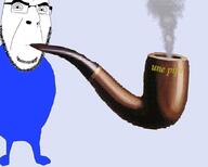 blue_body closed_mouth full_body glasses pipe smoke smoking stubble variant:cobson // 1055x845 // 56.6KB