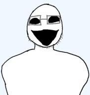 glasses horror open_mouth soyjak stubble variant:quirkjak // 403x426 // 5.5KB