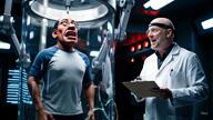 2soyjaks a_soyjak_movie ai_generated arm big_lips blackface broken_glass clipboard clothes doctor dr_soyberg full_body glass glasses happy headband jakparty_soy jartycuck lab leg meta:Not_OC nigger open_mouth pen running stubble subvariant:jartycuck talking variant:chudjak veo_ai // 1280x720, 8s // 3.4MB