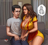 andrew_tate arm billions_must billions_must_die breasts button chud closed_mouth clothes concerned coomer_artstyle curtain ear earring earrings female glasses hair hand heart open_mouth red_button shocked smirk sofa speech_bubble stare text variant:chudjak woman // 1903x1783 // 2.4MB