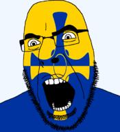 angry british cross cross_of_saint_cuthbert durham england flag flag:durham glasses hair looking_to_the_left open_mouth soyjak stubble teeth thick_eyebrows united_kingdom variant:cobson // 721x789 // 63.6KB