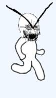 animated arm bloodshot_eyes crying full_body glasses hand leg open_mouth running soyjak stubble variant:cryboy_soyjak // 148x255 // 91.4KB