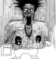 doctor doe dr_soyberg glowing_eyes schizo schizophrenia subvariant:schizojak thougher variant:a24_slowburn_soyjak variant:markiplier_soyjak variant:soyak // 1454x1520 // 1.7MB