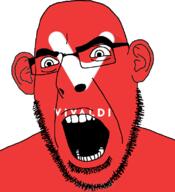 angry browser ear glasses logo open_mouth red_skin soyjak stubble variant:cobson vivaldi // 721x789 // 75.0KB