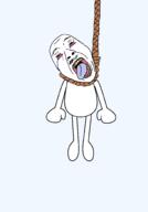 ack arm base bloodshot_eyes body cartoon crying dandy's_world eyebrows hanging leg mustache open_mouth rope suicide template variant:bernd // 1400x2000 // 92.4KB