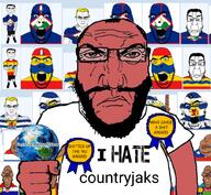 amerimutt angry award bald balding beard blue_eyes brown_skin closed_mouth country countryjak earth euromutt flag:azerbaijan flag:chile flag:croatia flag:france gemersonlakeandpalmer_(user) glasses globe holding_object i_hate open_mouth punisher_face queen_of_spades red_skin stubble subvariant:chudjak_front subvariant:chudplier subvariant:cobson_front subvariant:euromutt subvariant:muscular_chud subvariant:science_lover subvariant:spadeson subvariant:unbotheredchud variant:bernd variant:chudjak variant:cobson variant:markiplier_soyjak variant:meximutt white_shirt yellow_hair // 1017x935 // 452.2KB
