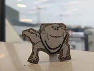 arm ear foot full_body hand irl irl_background leg looking_at_you pushup series:cardboard_imp_doing_pushups smile variant:impish_soyak_ears // 8160x6144 // 4.0MB