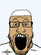 glasses stubble variant:markiplier_soyjak zoroastrian // 462x616 // 65.4KB