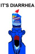 blue_skin clorox closed_eyes ear flavorjak glasses its_over oh_my_god_she_is_so_attractive open_mouth soyjak stubble subvariant:longplier text variant:markiplier_soyjak // 604x944 // 130.9KB
