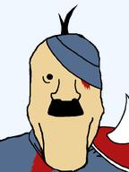 bandage blood damaged lisa_(game) lisa_the_painful no_beard no_glasses spike sticky_angoneli variant:markiplier_soyjak wound // 600x800 // 25.7KB