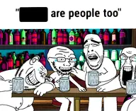 4soyjaks closed_eyes crying drink drinking eyebrows full_body large_mouth laughing multiple_soyjaks smile teeth template variant:cobson variant:feraljak variant:impish_soyak_ears variant:soyak // 3072x2507 // 2.4MB