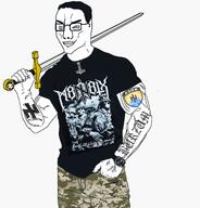 1488 azov_battalion holding_sword m8l8th russian_volunteer_corps subvariant:muscular_chud2 variant:chudjak // 1834x1913 // 1.1MB