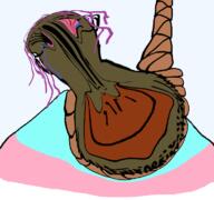 bloodshot_eyes brown_troonjak crying open_mouth rope soyjak suicide tongue transparent_background trend:slopjak variant:bernd // 768x719 // 172.6KB