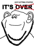 closed_eyes closed_mouth ear its_over smile soyjak stubble text variant:impish_soyak_ears // 479x641 // 72.4KB