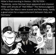 5soyjaks adolf_hitler animal arm beard bird clothes ear full_body gigachad glasses hair hand hands_up leg mustache nazism open_mouth pigeon pol_(4chan) politics smile soyjak stubble swastika text tshirt tweet variant:chudjak variant:esam variant:impish_soyak_ears // 764x748 // 500.5KB