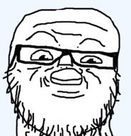 closed_mouth glasses no_nose redraw soyjak squished stubble variant:a24_slowburn_soyjak // 722x749 // 19.6KB