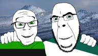 2soyjaks flag:siberian_republic flag:ural_republic forest friendship glasses irl_background mountain siberia sky smile snow tree ural variant:cobson variant:feraljak // 1866x1080 // 894.4KB