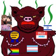 award fat flag:gay_pride_flag flag:israel flag:transgender_pride_flag pig pinko_(user) top_surgery trend:slopjak variant:pigtroon // 4000x4000 // 4.4MB