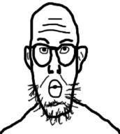 ear glasses open_mouth soyjak stubble variant:unknown // 890x992 // 53.1KB