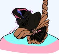 bloodshot_eyes brown_troonjak crying open_mouth rope soyjak suicide tongue transparent_background trend:slopjak variant:bernd // 768x719 // 164.9KB