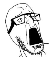 background beard glasses meta:tagme scared screaming shocked variant:unknown white_background // 672x776 // 16.7KB