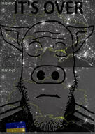 animal closed_eyes closed_mouth clothes ear its_over map night pig pink_skin russo_ukrainian_war sad snout soyjak stubble text track_suit ukraine variant:markiplier_soyjak // 800x1130 // 310.9KB